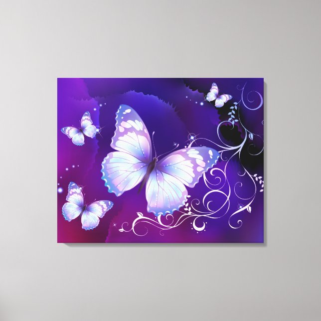 Lavender Butterflies Canvas (Framsida)