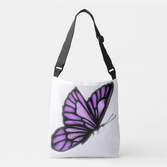 Lavender Butterfly Kor Body Tote Bag Axelväska (Framsida)
