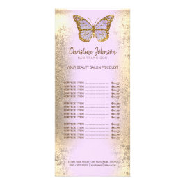 Lavender butterfly på faux guld-rackkort reklamkort