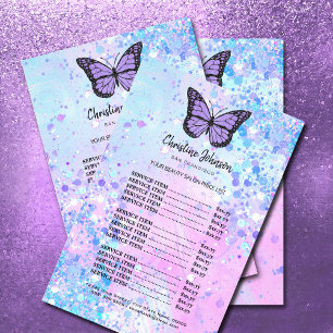 lavender butterfly-skönhetsalonger flygblad