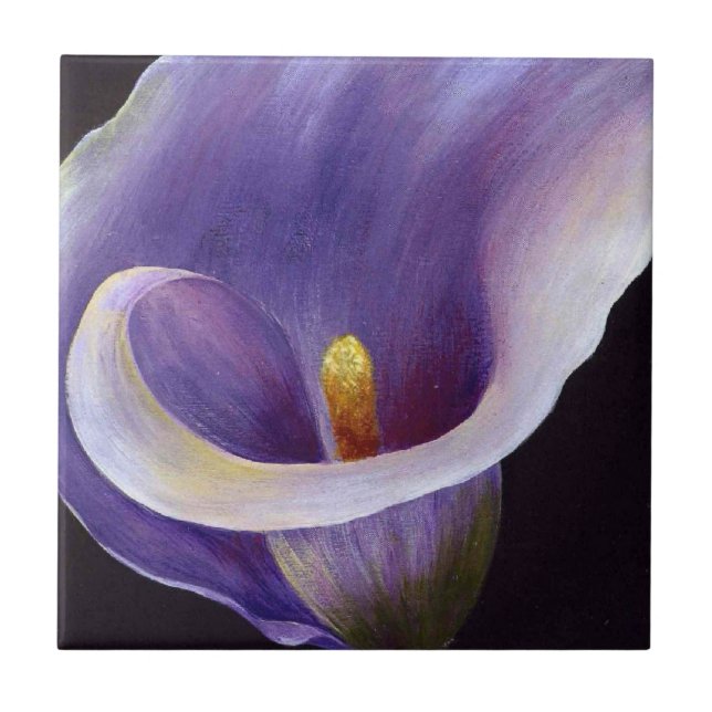 Lavender Calla Lily Kakelplatta (Framsidan)