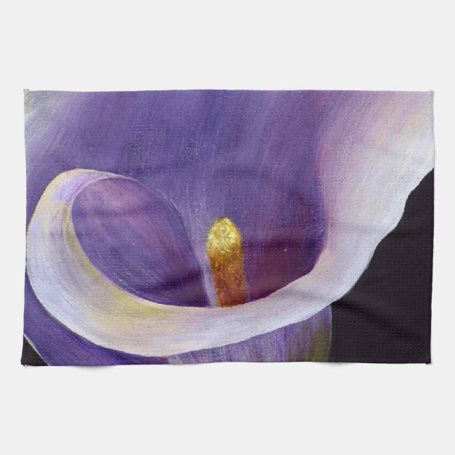 Lavender Calla Lily Kökshandduk (Horisontell)