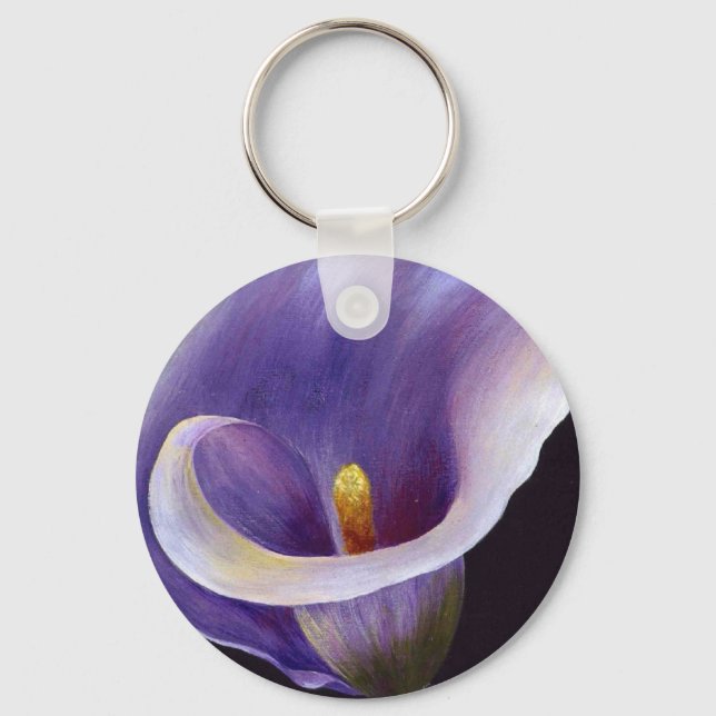 Lavender Calla Lily Nyckelring (Framsida)