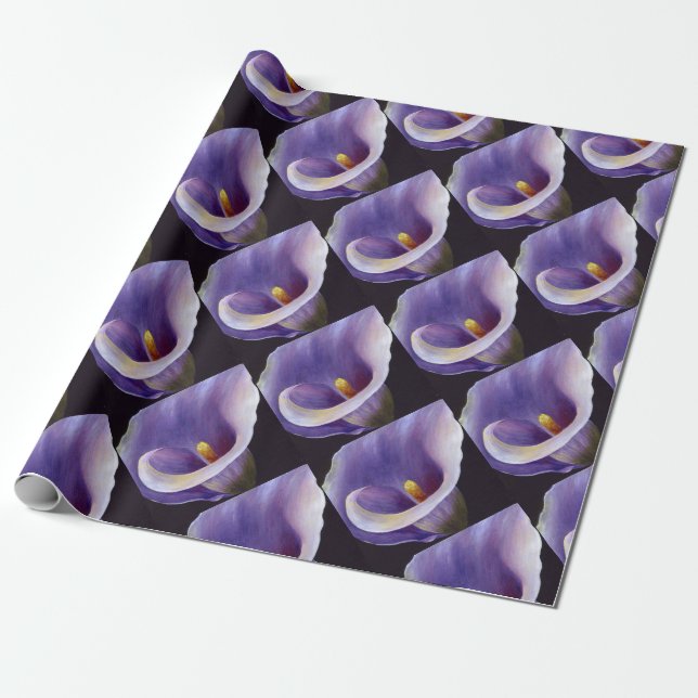Lavender Calla Lily Presentpapper (Utrullad)