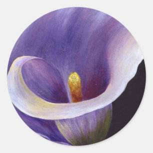Lavender Calla Lily Runt Klistermärke
