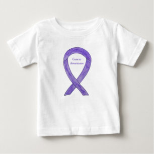Lavender Cancer Awareness Ribbon Art Anpassningsba T Shirt
