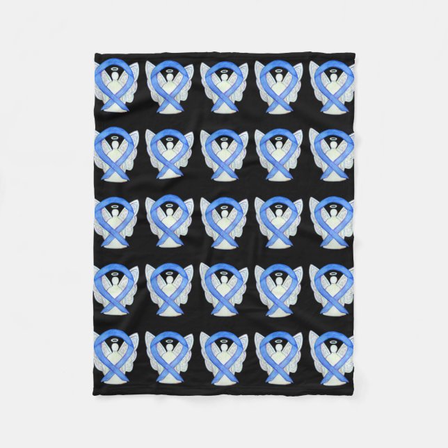 Lavender Cancer Awareness Ribbon Fleece Blankets (Framsidan)