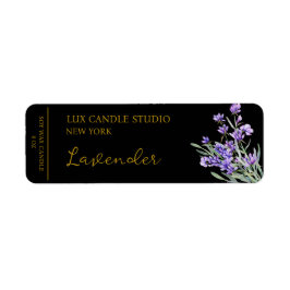 Lavender Candle-etikett Returadress Etikett