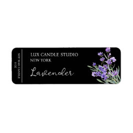 Lavender Candle-etikett Returadress Etikett