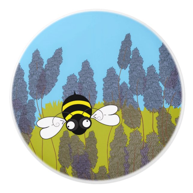 Lavender Ceramic Knob Knopp (Framsidan)