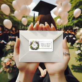 Lavender & Chamomile Nurse Studenten Adress Adressetikett