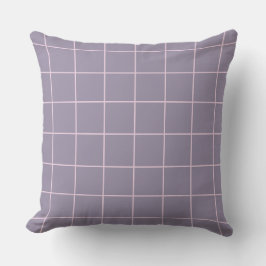 Lavender Checkered Mönster Pillow 20 x 20 Kudde
