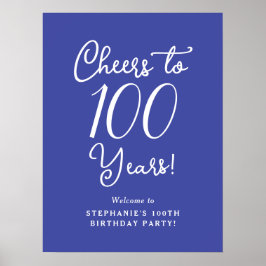 Lavender Cheers till 100 års födelsedag Välkomna Poster