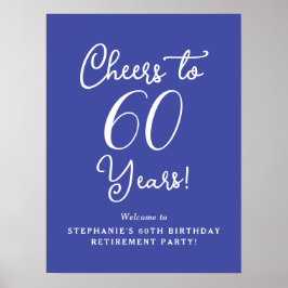 Lavender Cheers till 60 år Pension Party Poster