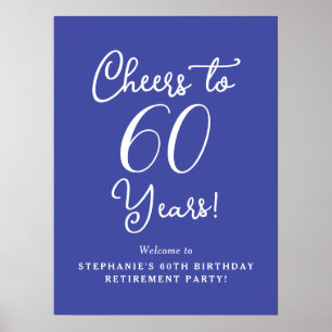 Lavender Cheers till 60 år Pension Party Poster