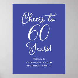 Lavender Cheers till 60 års födelsedagsvälkomstsky Poster