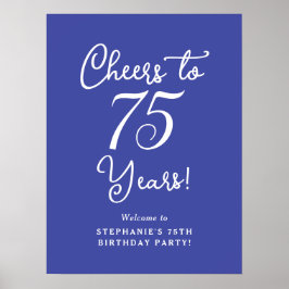 Lavender Cheers till 75 år 75:e Birthday Välkommen Poster