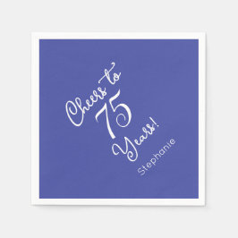 Lavender Cheers till 75 år 75:e födelsedag Pappersservett