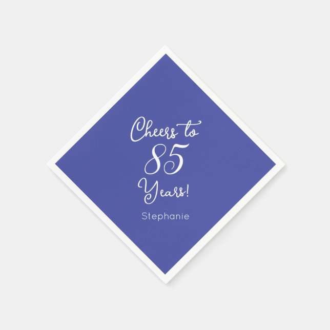 Lavender Cheers till 85 år 85:e födelsedagen Pappersservett (Hörn)