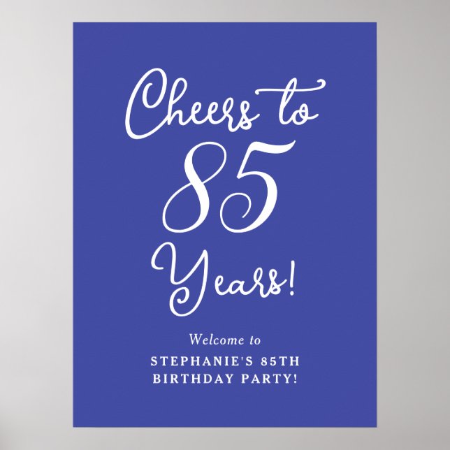 Lavender Cheers till 85 års 85:e Födelsedagsfesten Poster (Framsidan)