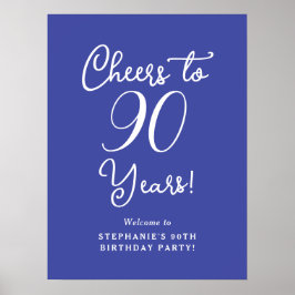 Lavender Cheers till 90 års födelsedagsvälkomstsky Poster