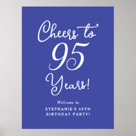 Lavender Cheers till 95 års 95:e födelsedag Välkom Poster
