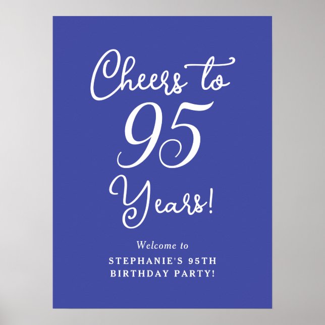 Lavender Cheers till 95 års 95:e födelsedag Välkom Poster (Framsidan)