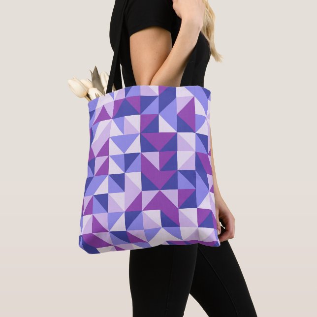Lavender Chevrons Shuffle Tygkasse (Närbild)