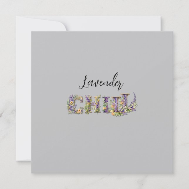 Lavender Chill Inbjudningar (Framsida)