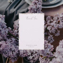 Lavender Chinoiserie Elegant bröllop Tack Kort