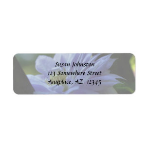 Lavender Clematis Flower Address Label Returadress Etikett