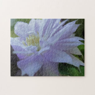 Lavender Clematis Flower Art Photo Painting Pussel