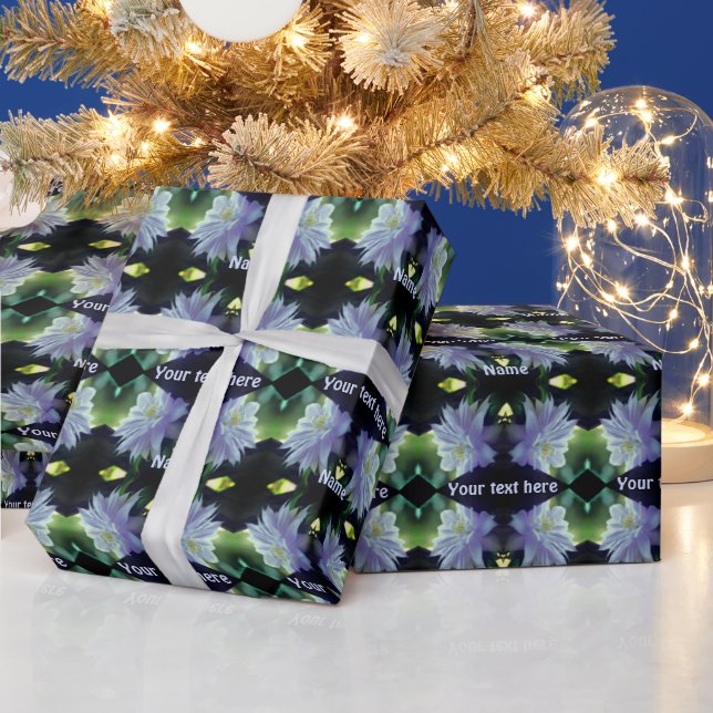 Lavender Clematis Flower in Trellis Personlig Presentpapper (Helgdagar)