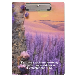 Lavender Clipboard Lamentations 3:23