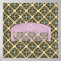 Lavender Comb på Chocolate Background