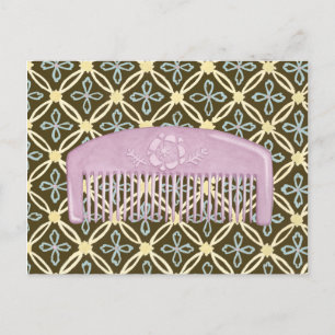 Lavender Comb på Chocolate Background Vykort