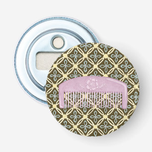 Lavender Comb på Choklad-bakgrund Flasköppnare