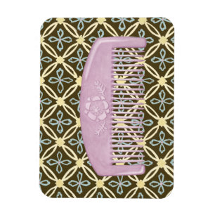 Lavender Comb på Choklad-bakgrund Magnet