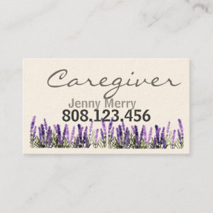 Lavender Comfort: Affärskort som levererar i motta Visitkort