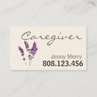 Lavender Comfort: Affärskort som levererar i motta Visitkort