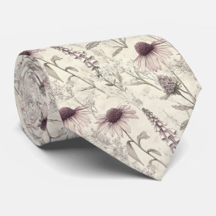 Lavender Coneflower Sketch Botanical Bröllop Slips