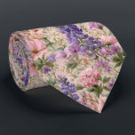 Lavender & Cosmos Pastel Floral Wedding Slips<br><div class="desc">Soft cosmos and lavender blooms in airy pastel tones make this tie a whimsical accessory for spring weddings or romantic occasions.

Easy to personalize using the personalize this template button.</div>