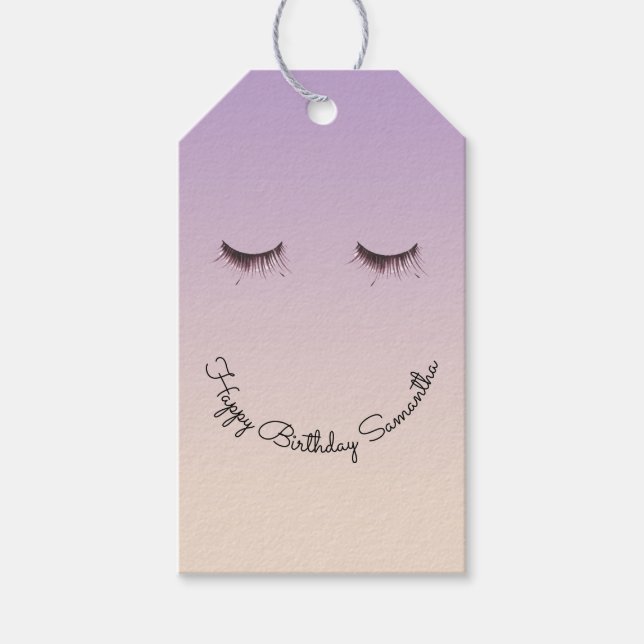 Lavender Cream Eyelash Presentetikett (Framsidan)