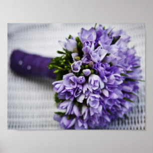 Lavender Crocus Möhippa Bouquet Poster