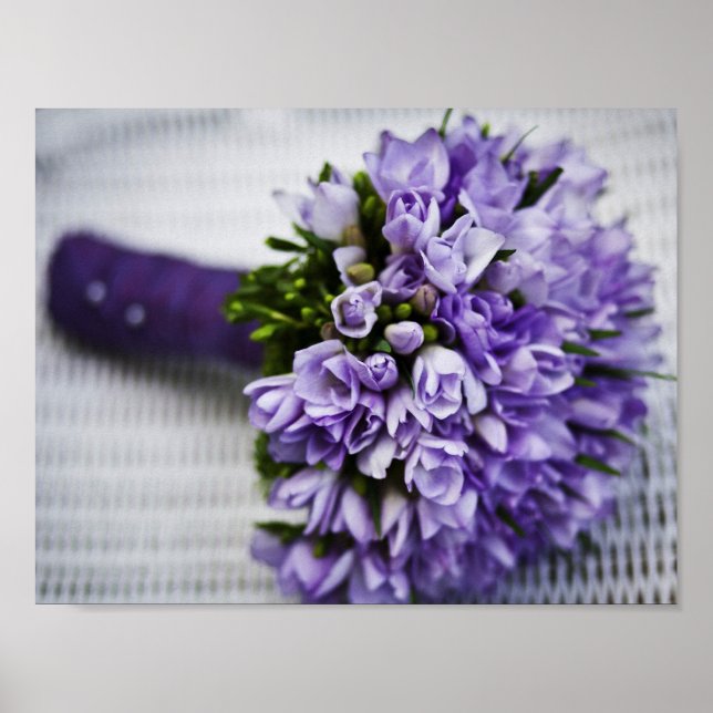 Lavender Crocus Möhippa Bouquet Poster (Framsidan)