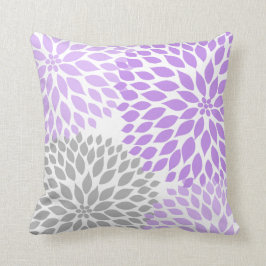 Lavender Dahlia-blommigtens hemdekoder Kudde