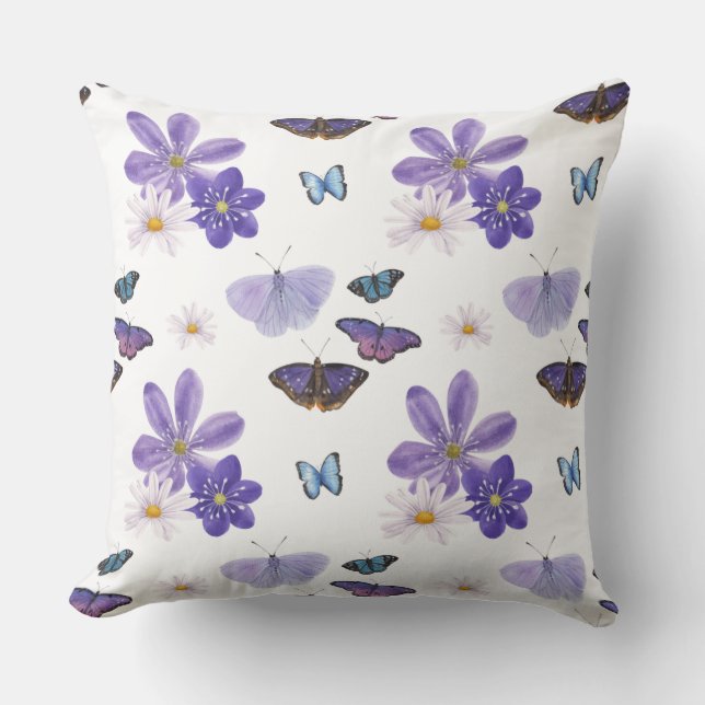 Lavender & Daisy Dance Pillow Kudde (Framsida)