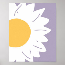 Lavender Daisy – Minimalist Floral Wall Art Poster