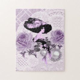 Lavender Dam Vintage Snöre Ro Pussel