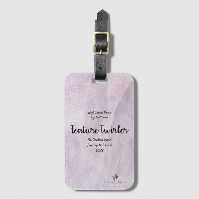 Lavender Delite Feat. Twirler Band Resa Bagagebricka (Framsida vertikal)